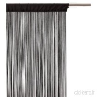 Izaneo - Rideau fil noir - Taille 90 x 200 cm - B00D07XHMS